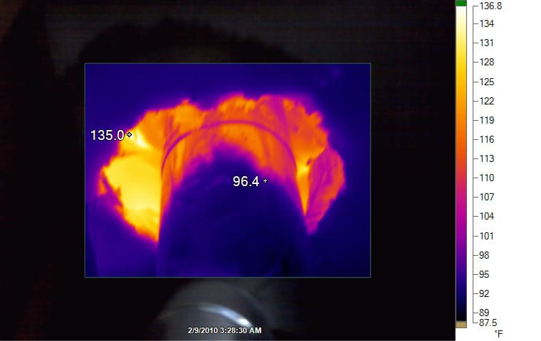 Air leakage around flue pipe